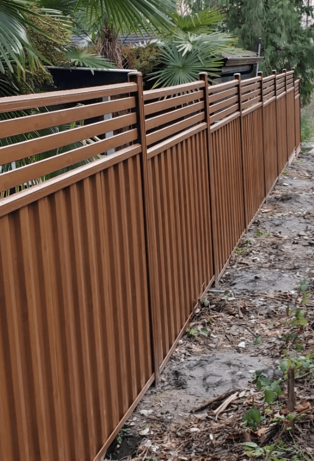 Corrugated Metal with Wood Frame
