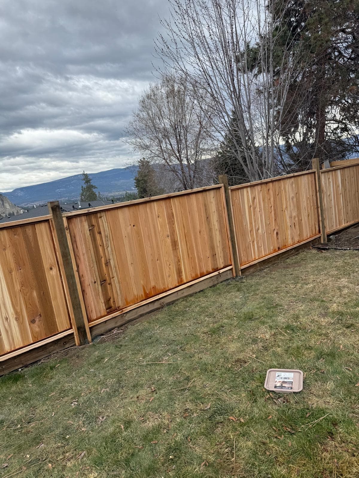 Cedar Hillside Privacy Fence