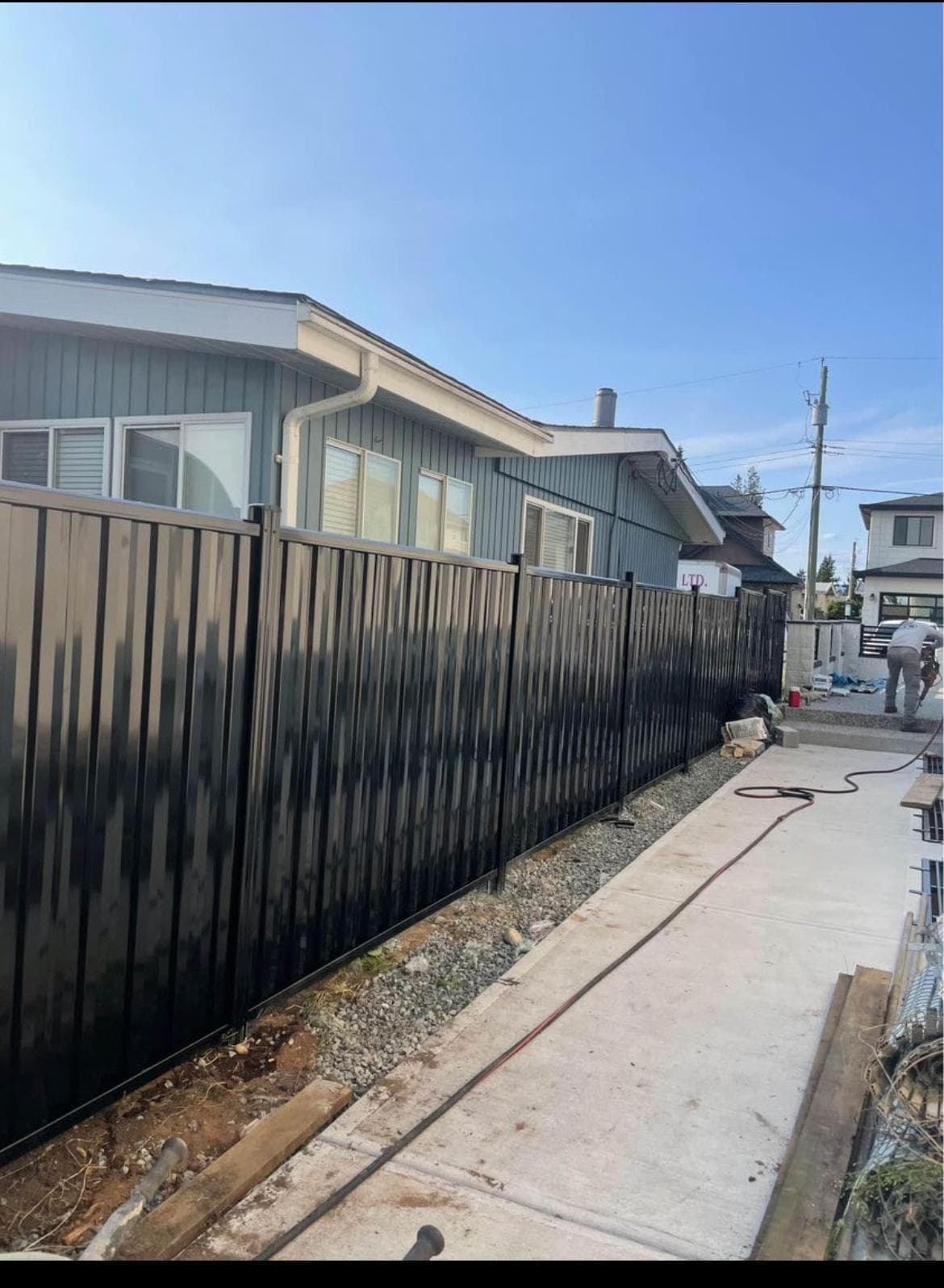Custom Cedar Board Fence
